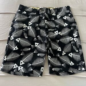 Stylish Fish Pattern Athletic Shorts
